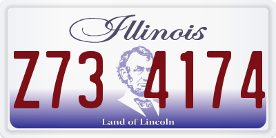 IL license plate Z734174