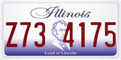 IL license plate Z734175