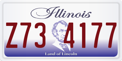 IL license plate Z734177