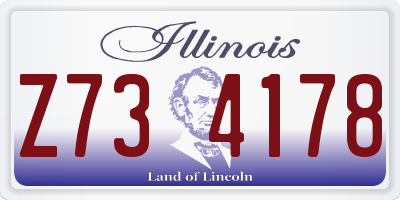 IL license plate Z734178