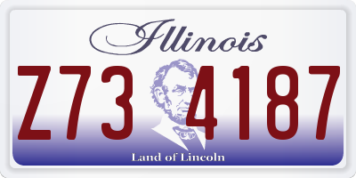 IL license plate Z734187
