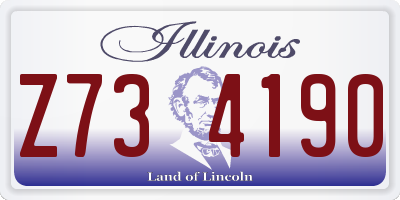 IL license plate Z734190