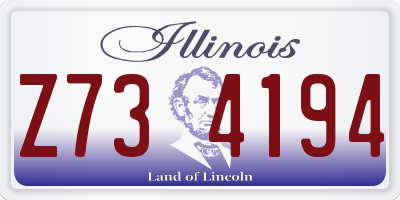 IL license plate Z734194