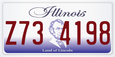 IL license plate Z734198