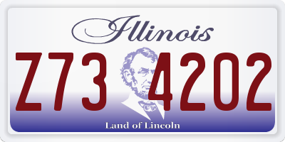 IL license plate Z734202