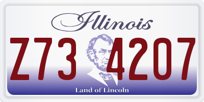 IL license plate Z734207