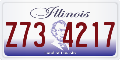 IL license plate Z734217