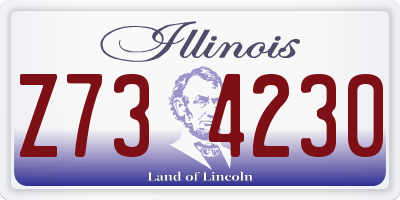 IL license plate Z734230