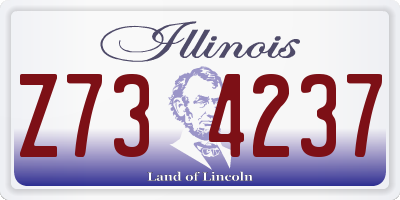 IL license plate Z734237