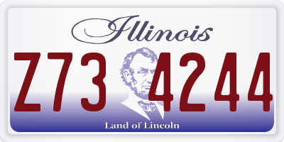 IL license plate Z734244