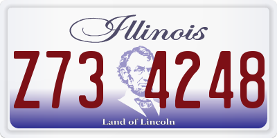 IL license plate Z734248