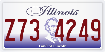 IL license plate Z734249