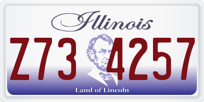 IL license plate Z734257