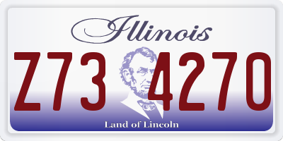 IL license plate Z734270