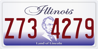 IL license plate Z734279