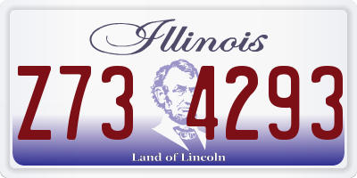IL license plate Z734293
