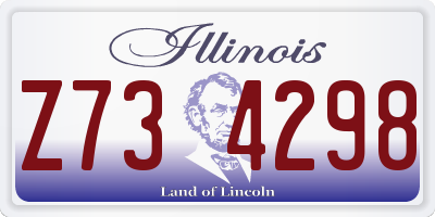 IL license plate Z734298