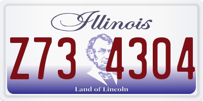 IL license plate Z734304