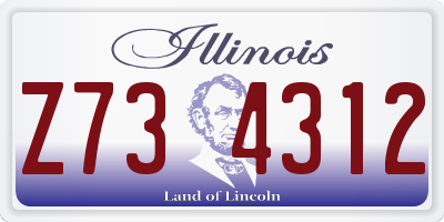 IL license plate Z734312