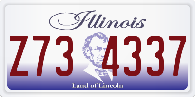 IL license plate Z734337