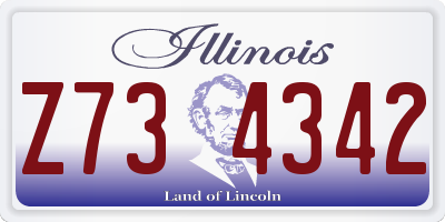 IL license plate Z734342