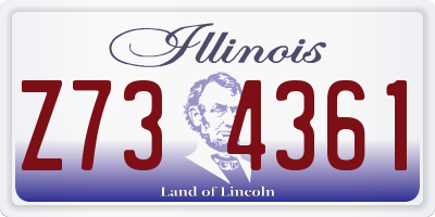 IL license plate Z734361