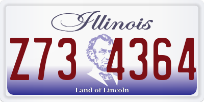 IL license plate Z734364