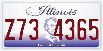 IL license plate Z734365