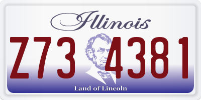 IL license plate Z734381