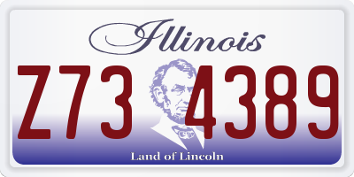 IL license plate Z734389