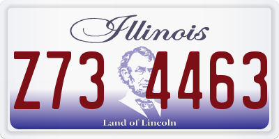 IL license plate Z734463