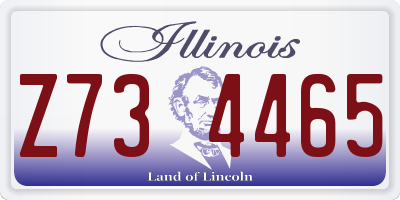 IL license plate Z734465