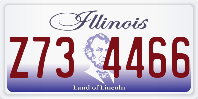 IL license plate Z734466