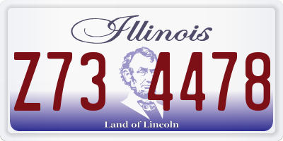 IL license plate Z734478
