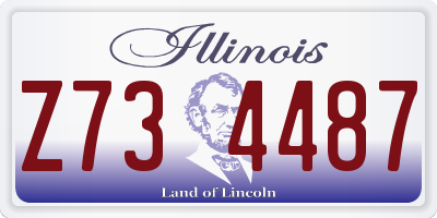 IL license plate Z734487