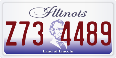 IL license plate Z734489