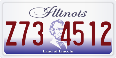 IL license plate Z734512