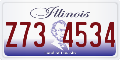 IL license plate Z734534
