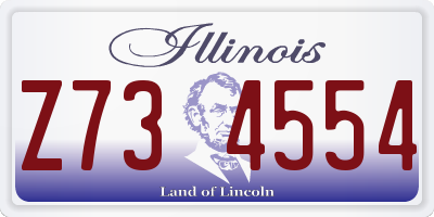IL license plate Z734554