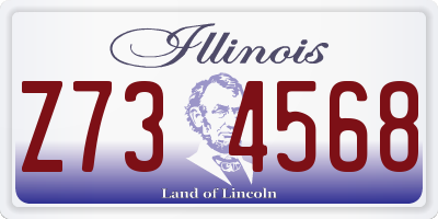 IL license plate Z734568