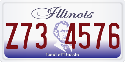 IL license plate Z734576