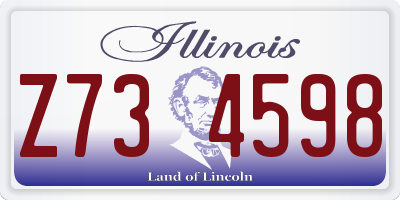 IL license plate Z734598
