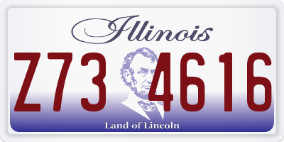 IL license plate Z734616