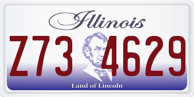 IL license plate Z734629