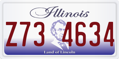 IL license plate Z734634