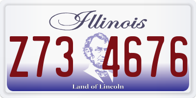 IL license plate Z734676