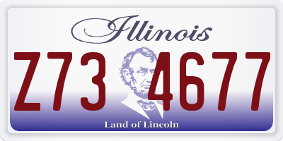 IL license plate Z734677
