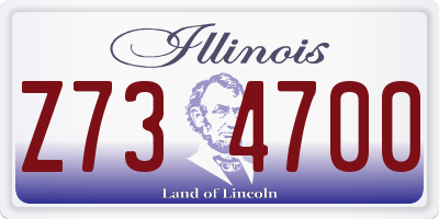 IL license plate Z734700