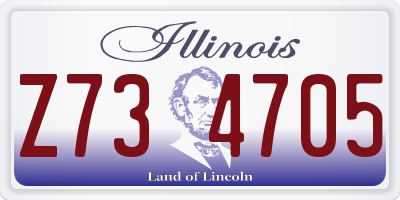 IL license plate Z734705