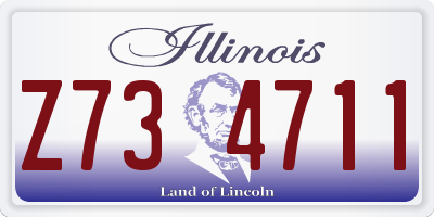 IL license plate Z734711